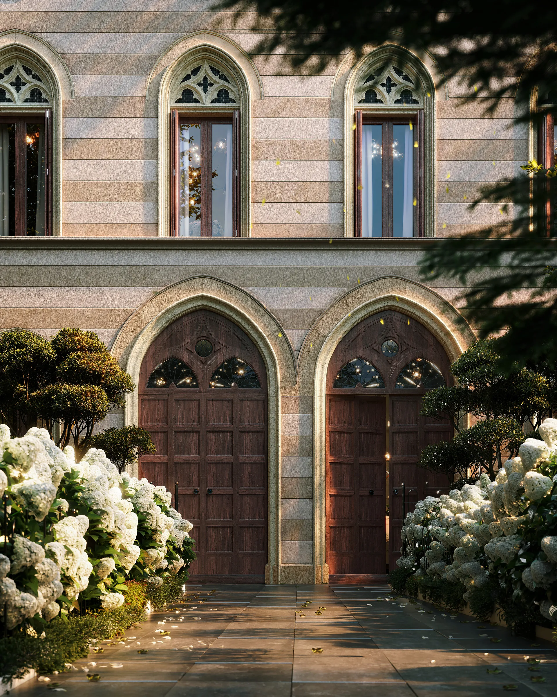 Ingresso Palazzetto nobile neogotico_Ca’ del Chiostro_residenza in vendita Padova centro 